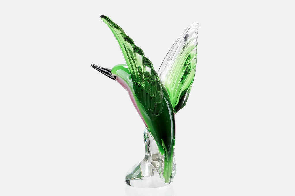 glass hummingbird figurine