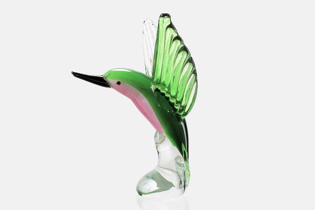 glass hummingbird home decor