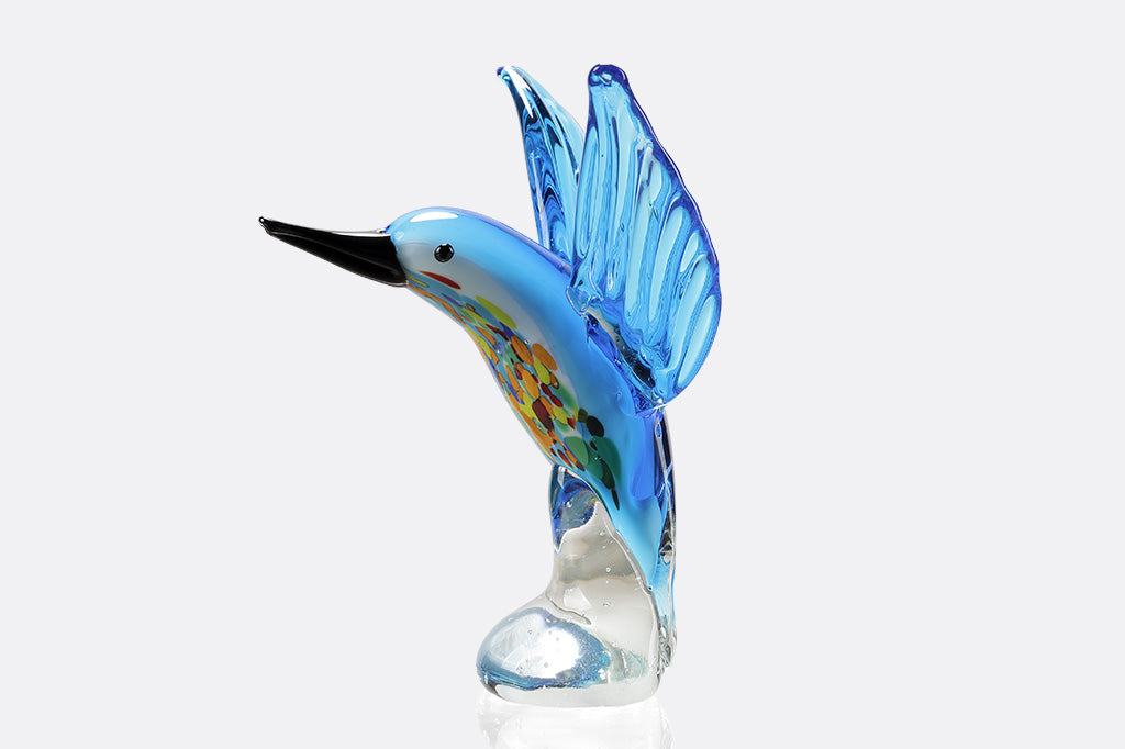 glass hummingbird figurine