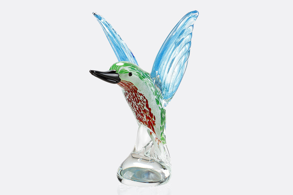 glass hummingbird figurine