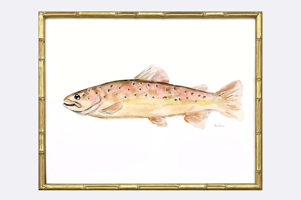 close up of printed colorful trout