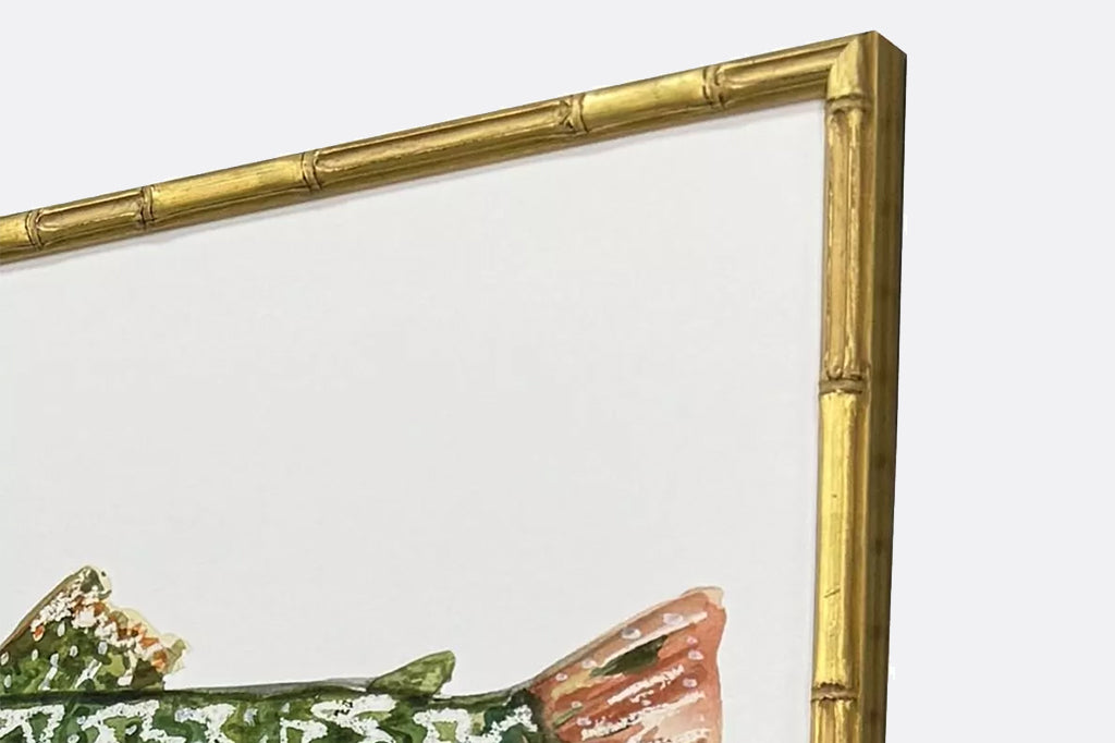 close up of golden frame