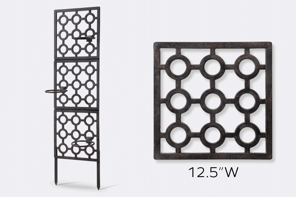 modular trellis with detachable planter ringers