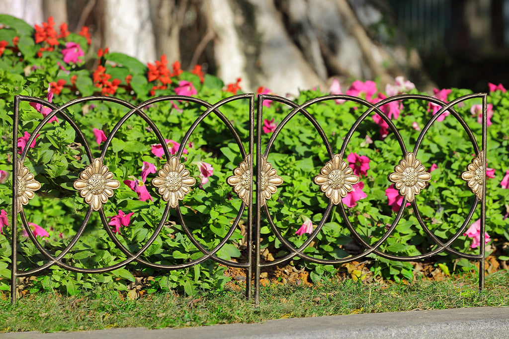 garden edging in garden is pair 