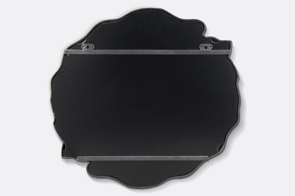 back of koi mirror, two wall mounting hardware