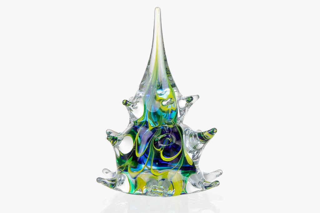 STUNNING MURANO offers BLOWN ART GLASS CHRISTMAS TREE GREEN 10