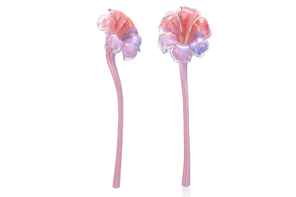 VB83109 Purple and Red Flower, Set of 2 #color_purple & red
