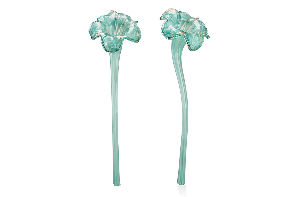 VB83111 Teal Flower, Set of 2