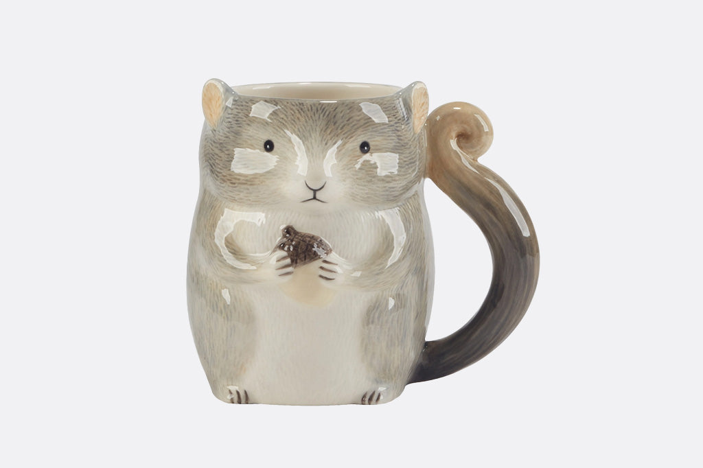 squirrel-shaped ceramic mug