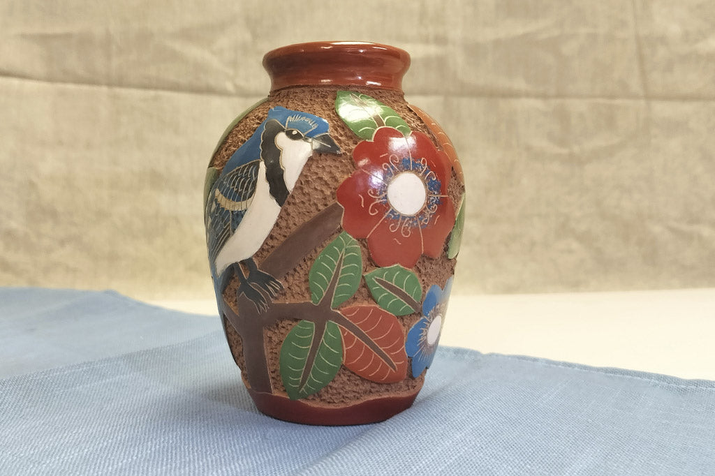 Arrendajo Azul Mini Art Vase