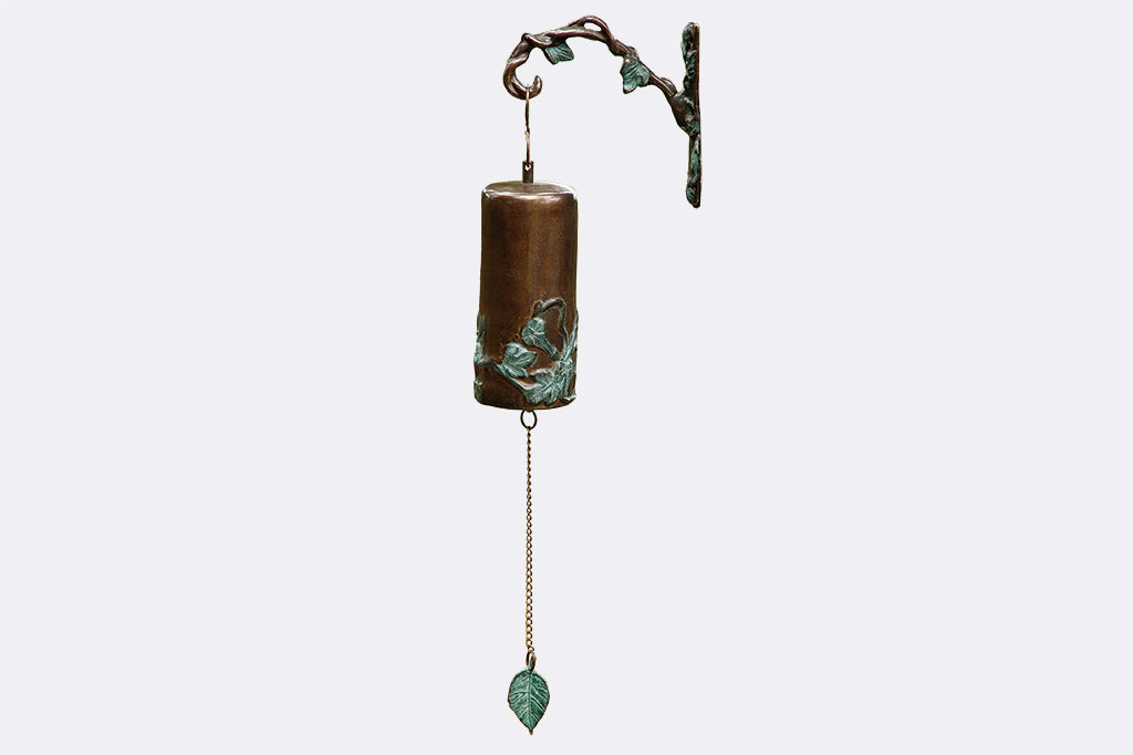 cast metal garden bell with hanger