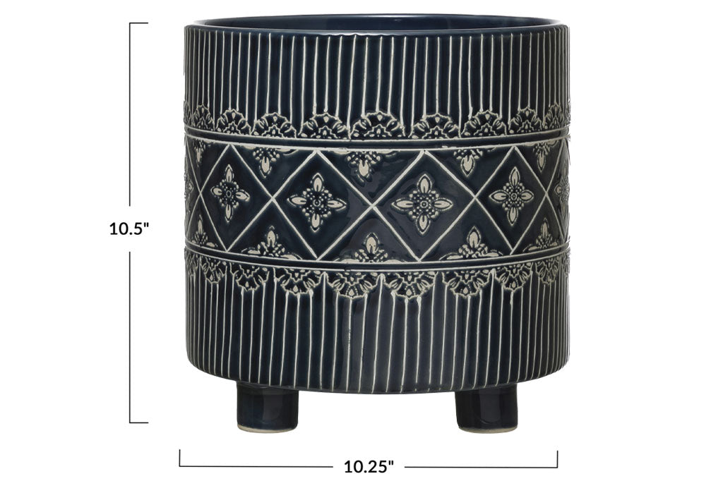 Jardinera de encaje azul medianoche