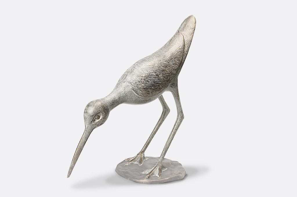 cast aluminum sandpiper sculpture