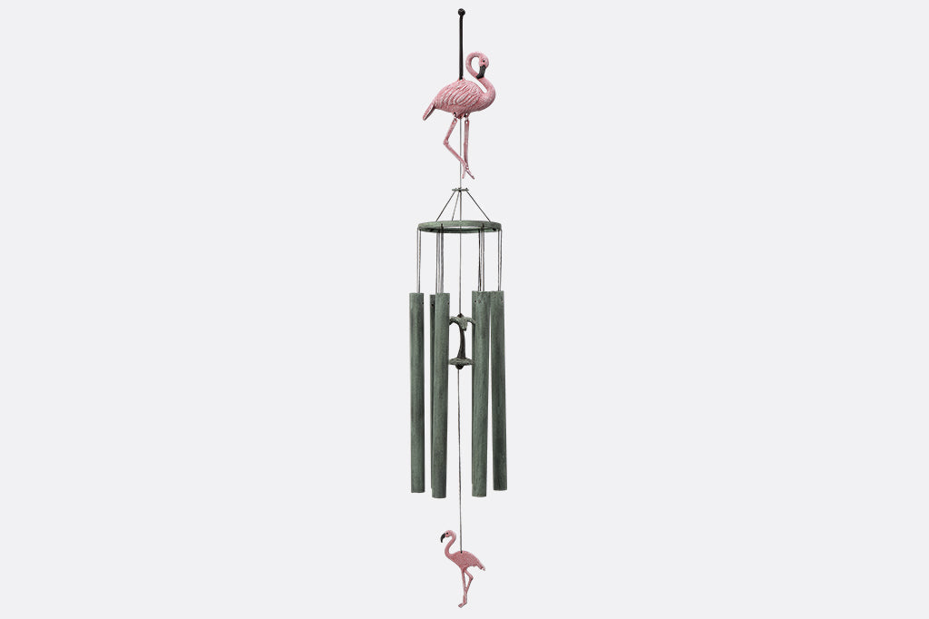 flamingo themed wind art