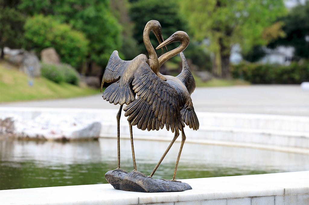 Adoration Crane Garden Sculpture