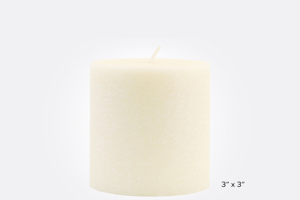 ivory pillar candle 3" by 3" inches