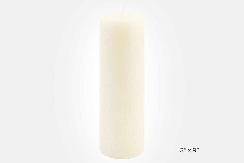 Root Candle 3 x 9" Pillar Candle, Ivory