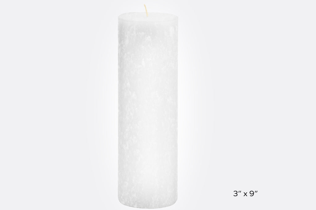 Root Candle 3 x 9" Pillar Candle, White