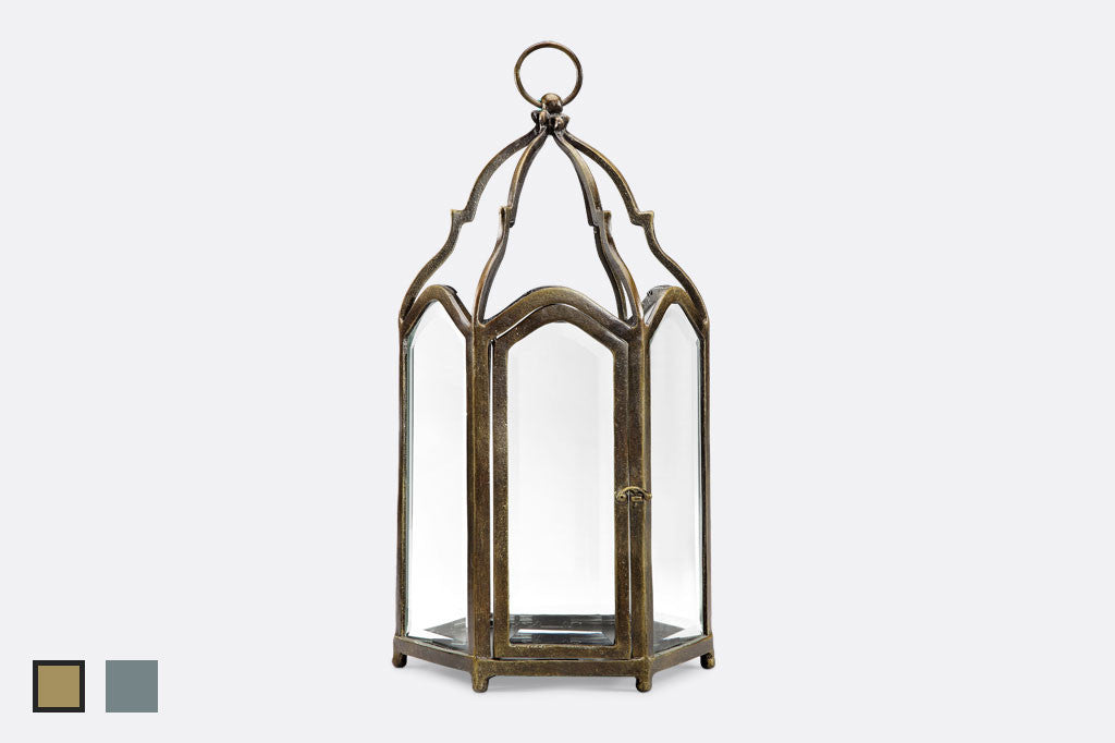 Palazzo Lantern Bronze, 6 panes of glass and top hanging ring
#color_bronze