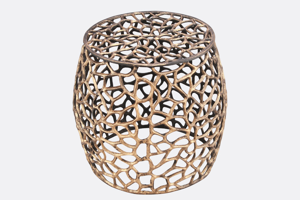 Branch and Lattice Pattern Garden Stool