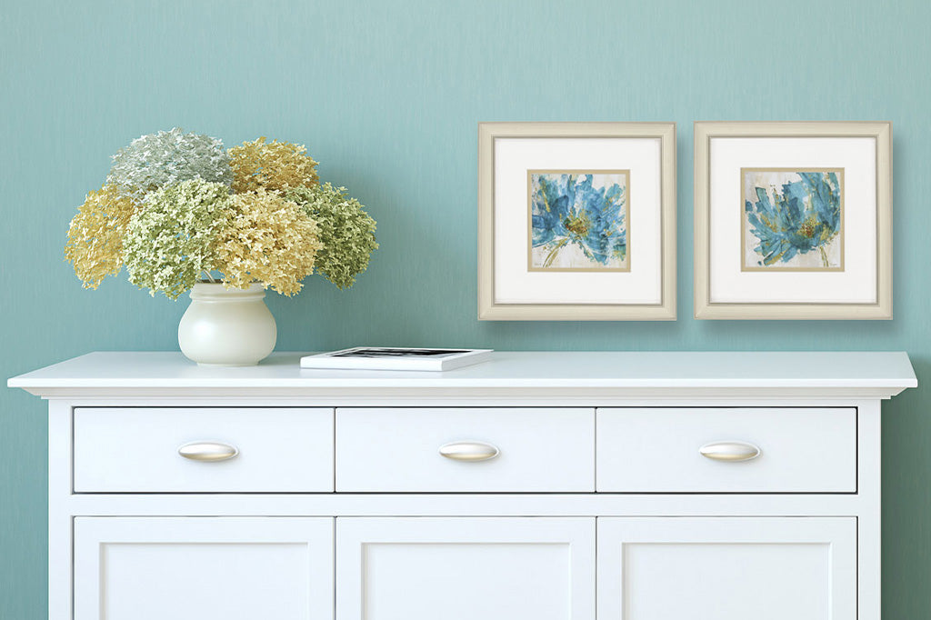 Blue Blossoms Set of 2 Framed Art