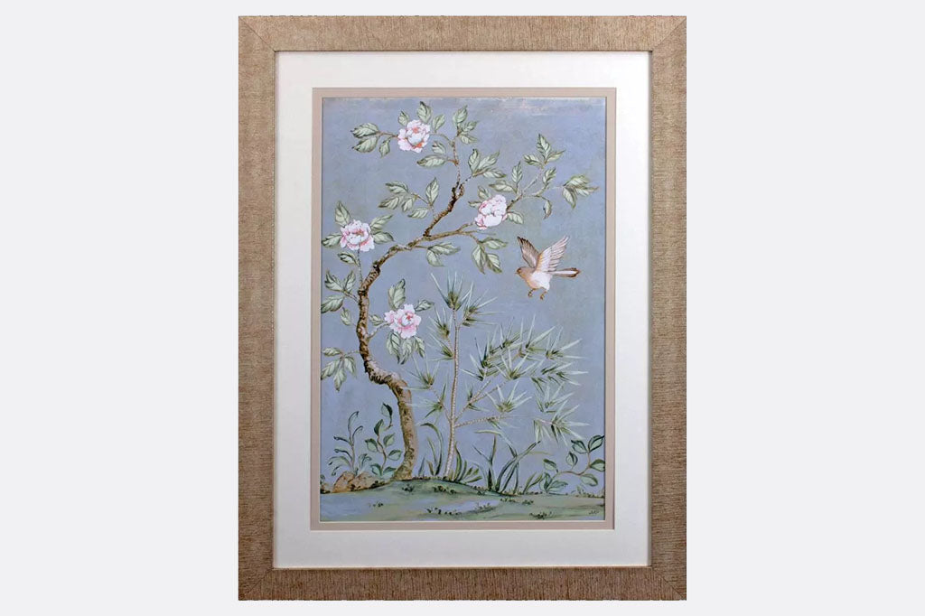 Asian wallpaper style framed art print