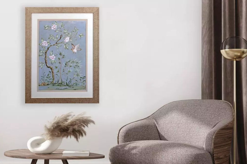 Asian wallpaper style framed art print