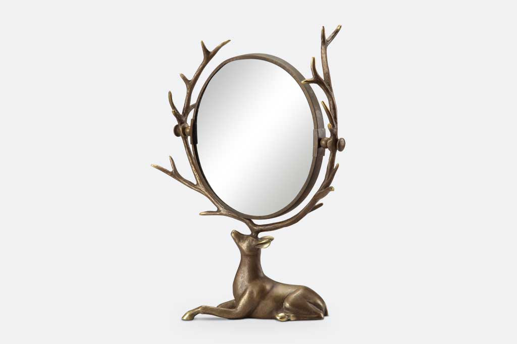 Graceful Antlers Vanity Mirror