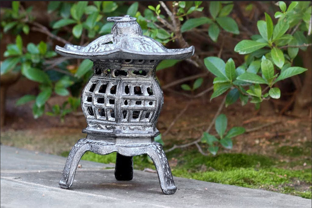 cast metal pagoda lantern