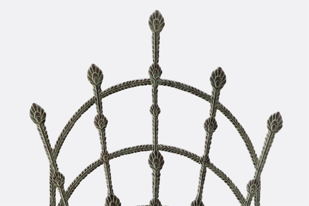 cast metal peacock trellis