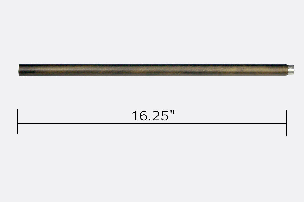 one middle segment of the stake, showing 16.25" length