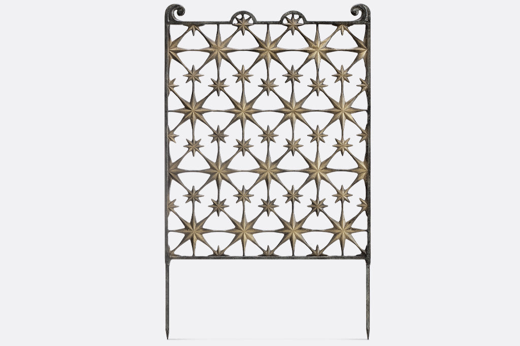 Starry night trellis, stars small and large stars paneled