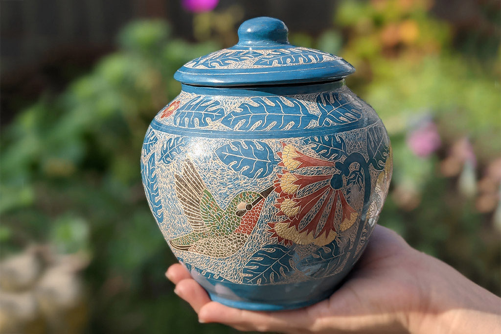 hummingbird art pottery fair trade art pottery