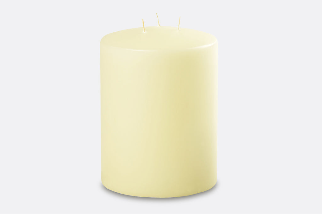 6" x 6" Large Ivory Pillar Candle