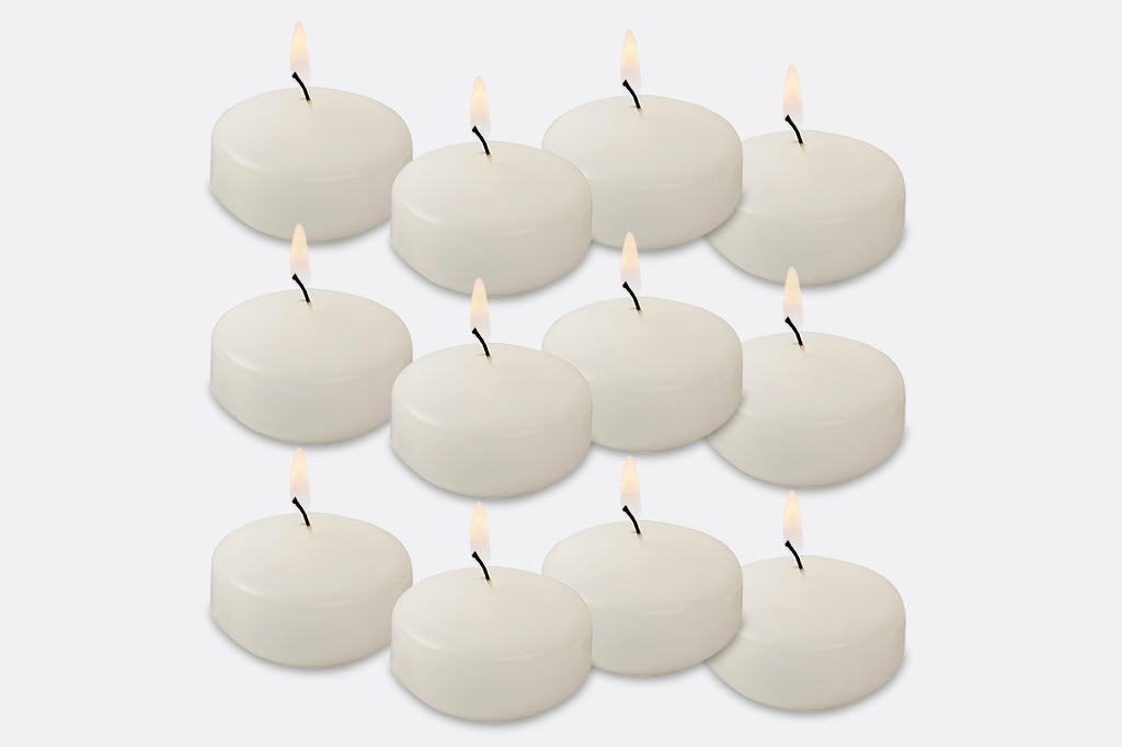 set of 12 tealights all lit