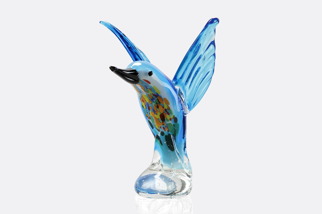 glass hummingbird figurine
