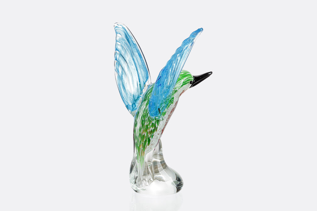 glass hummingbird figurine