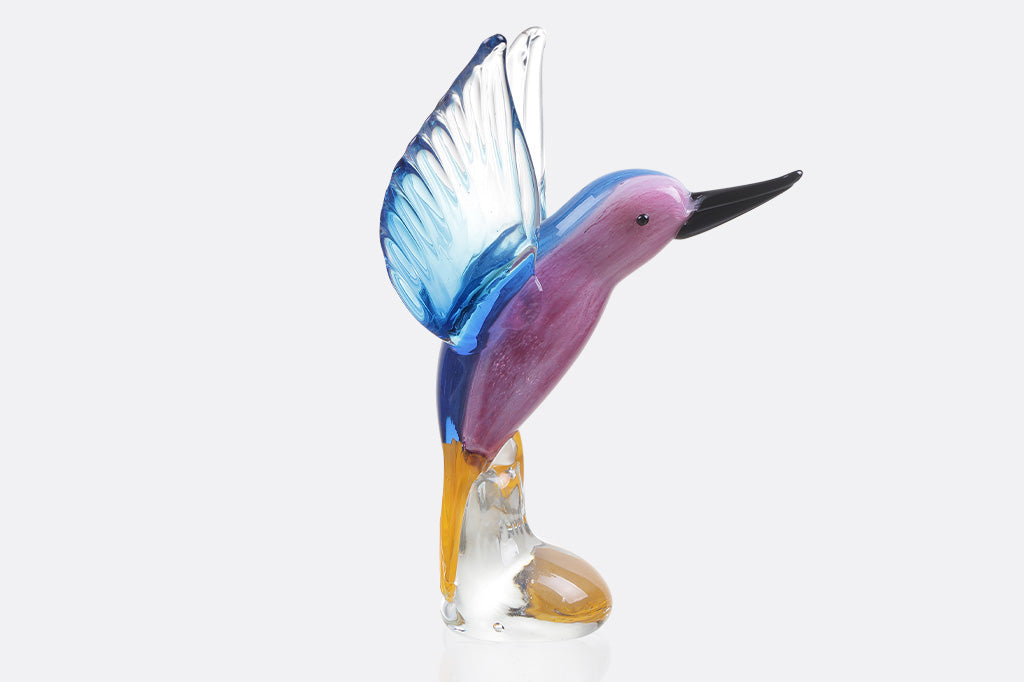 glass hummingbird home decor