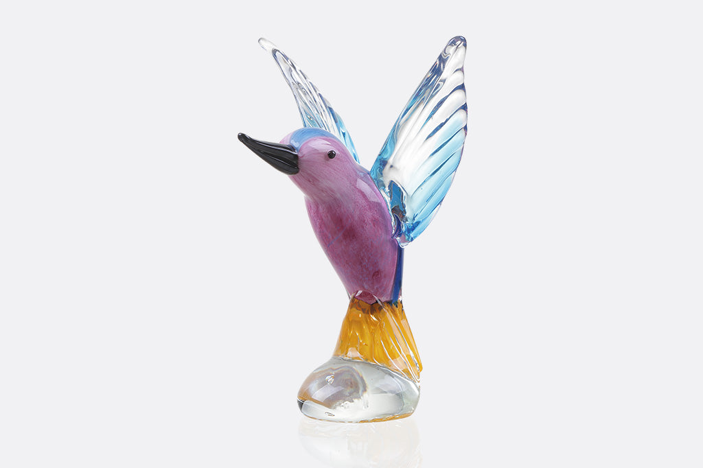 glass hummingbird home decor