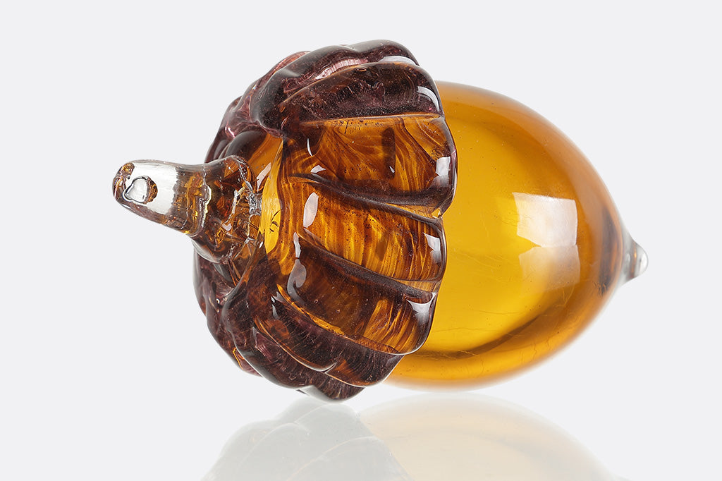 glass acorn decorative object