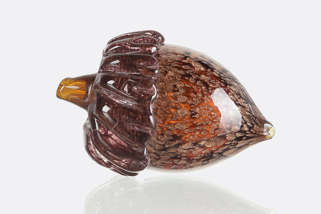 glass acorn decorative object