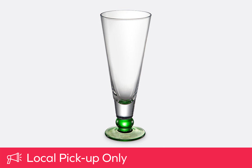 Footed Highball Cocktail Glasses, Lime Green, Set of 6
