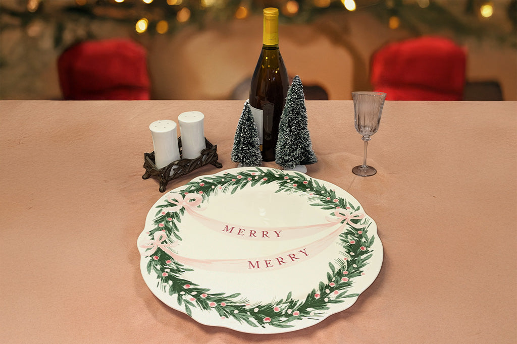 Merry Merry Wreath Platter