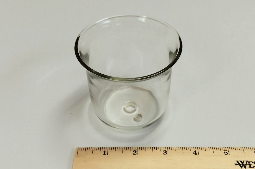 Replacement 3" votive cup with hole in bottom