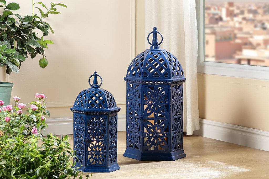 tall and short Tangier garden lantern