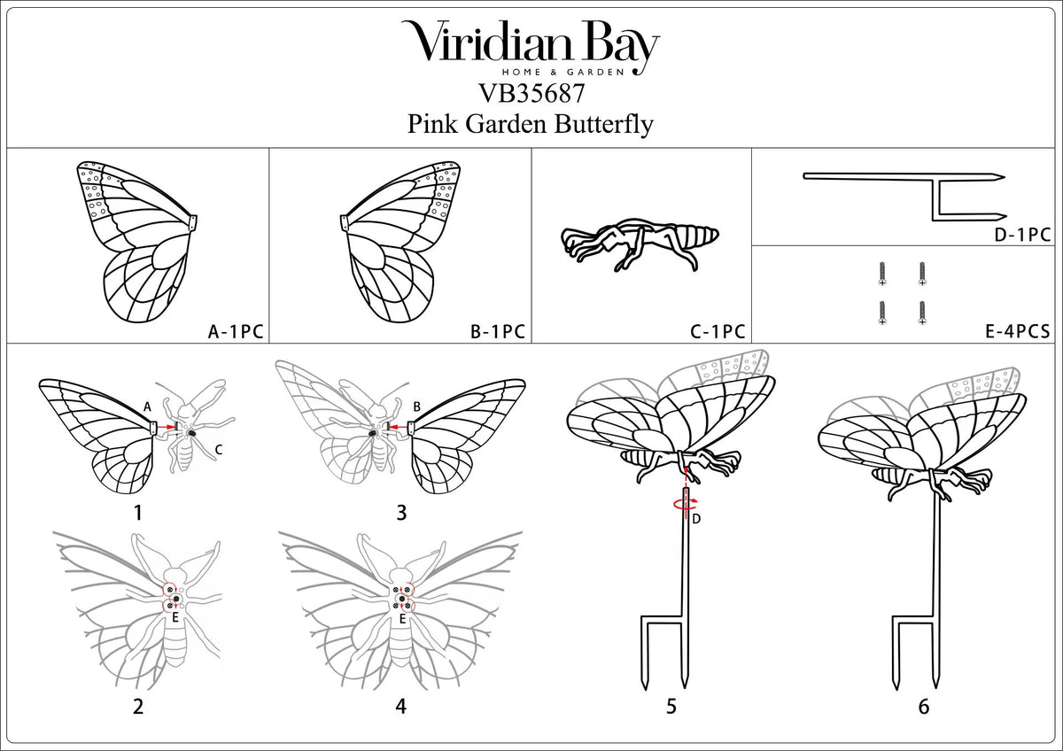 Pink Garden Butterfly