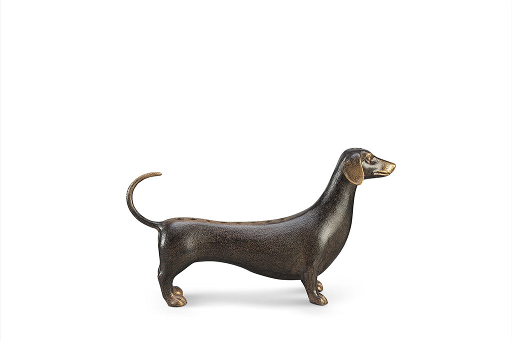 A dachshund-shaped Hanukkah menorah.
