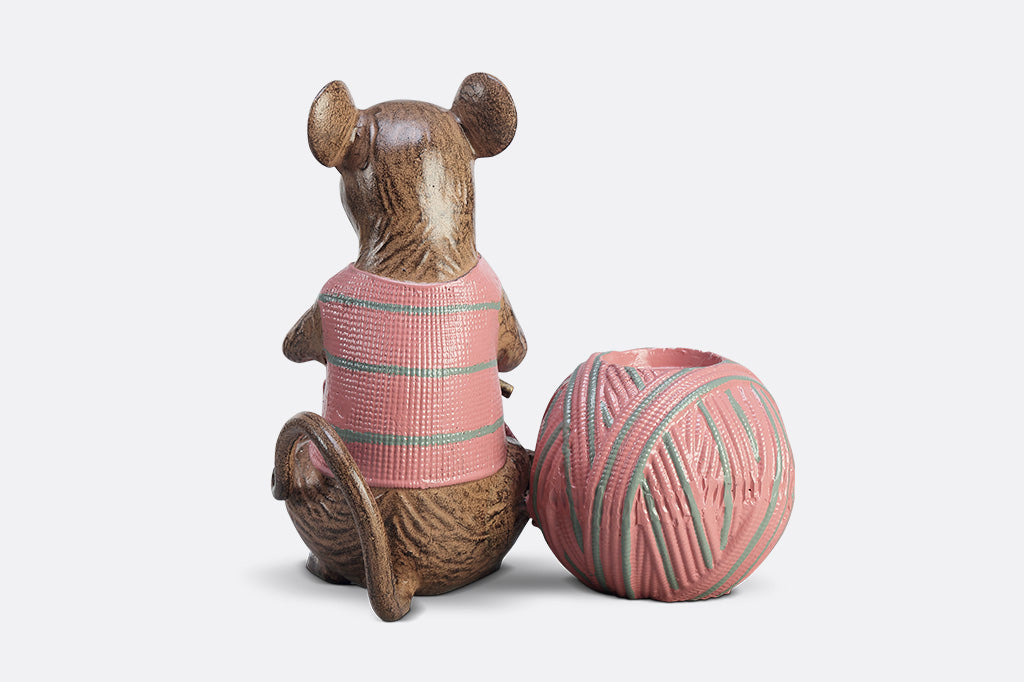 Mrs Mia Crochet Mouse Candle Holder