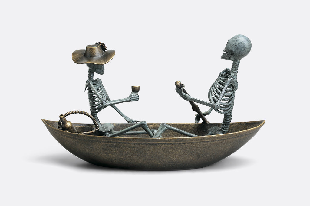 Rowing Through Eternity Garden Statue