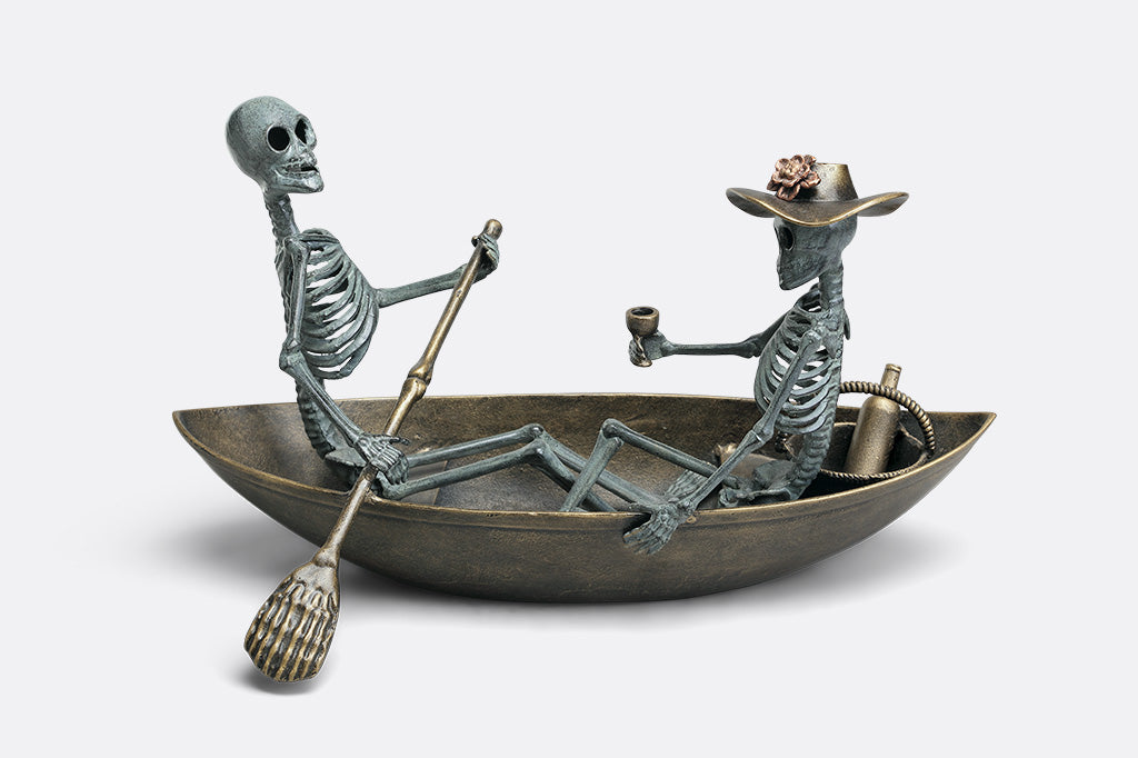 Rowing Through Eternity Garden Statue